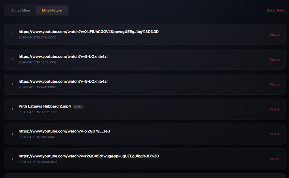 Mine history
